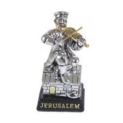 צלמית פולירזין כסף כנר על גג כנר על... | צלמיות